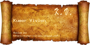 Kumer Vivien névjegykártya